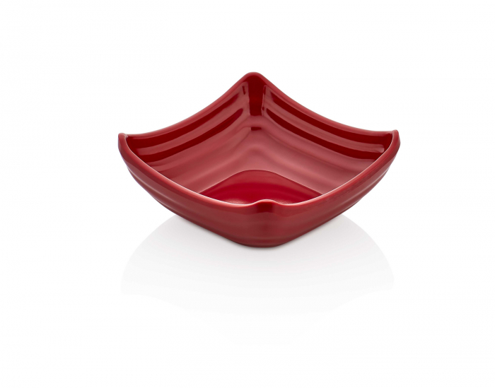 RAKI Bol patrat melamina, 11x11xh3,6cm, 100ml, rosu [1]