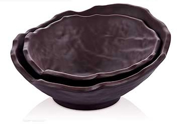 RAKI Bol prezentare servire melamina, 28,2x27,5xh11,5cm, 1100ml, maro inchis [1]