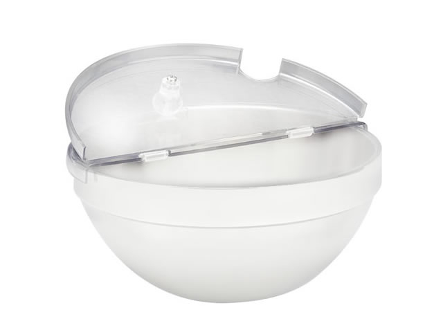 RAKI Bol rotund cu capac, D26cm, policarbonat alb [1]