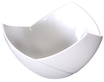 RAKI Bol triunghiular melamina, 27x27xh15cm, alb [1]