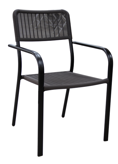 RAKI CAMPMAN Scaun cu brate 55,5x54x80cm maro (1600.008) [1]