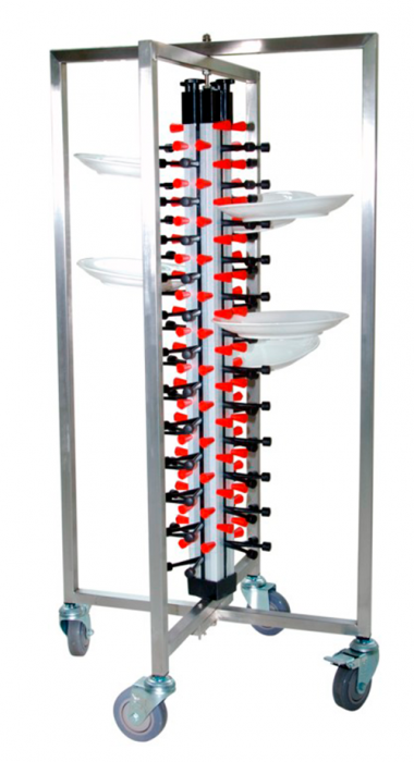 RAKI Carucior transport pentru 48 farfurii, 73x73xh126cm [1]