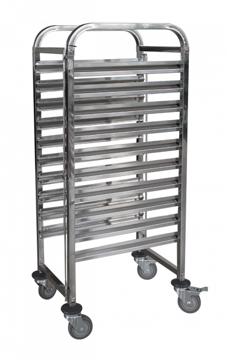 RAKI Carucior transport tavi gastronorm GN cu 10 niveluri, din inox [1]