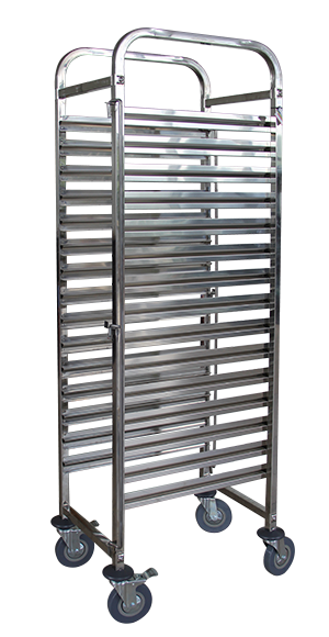 RAKI Carucior transport tavi gastronorm GN cu 15 niveluri, din inox [1]