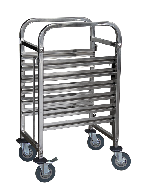 RAKI Carucior transport tavi gastronorm GN cu 6 niveluri, din inox [1]