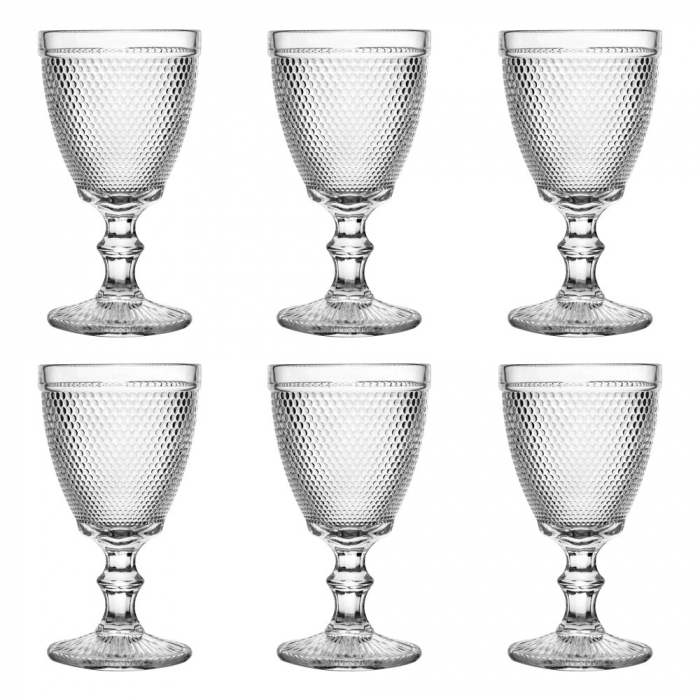 RAKI CHARM Set 6 pahare vin alb, 240ml, din sticla, transparente [1]
