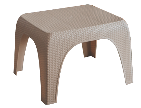 RAKI CLASSI RATAN Masa pentru sezlong 60x51,5x43cm plastic tip ratan dreptunghiulara culoare bej [1]