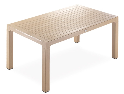 RAKI CLASSI WOOD Masa 90x150xh75cm polipropilena/fibra sticla culoare cappuccino [1]