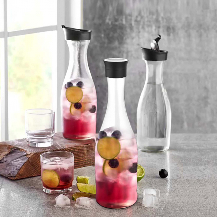 RAKI COBALT Carafa din sticla cu capac 1l, albastra [2]