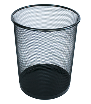 RAKI Cos de gunoi din plasa metalica 29xh33,2cm negru [1]