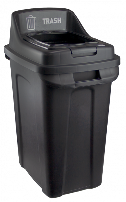RAKI Cos gunoi colectare selectiva 50lt culoare negru [1]