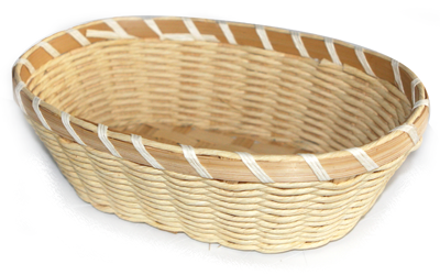RAKI Cos paine oval din bambus/hartie, natural 17x24xh7,5cm [1]