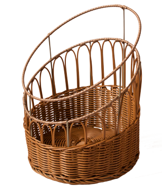 RAKI Cos rotund 33xh21,5xH39cm pentru baghete, paine, patiserie, brutarie, maro [1]