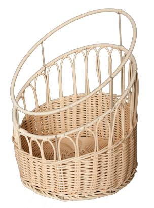 RAKI Cos rotund baghete, paine 33xh21,5xH39cm, crem [1]