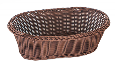 RAKI Cos servire paine oval 28x17x9cm, maro [1]