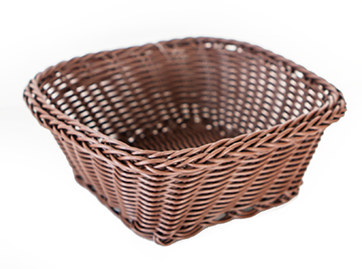 RAKI Cos servire paine patrat 17x17x7cm, maro [1]