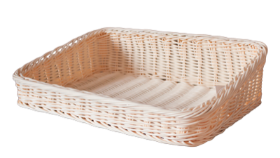 RAKI Cos servire paine poliratan 40x28xh6xH10cm, crem [1]