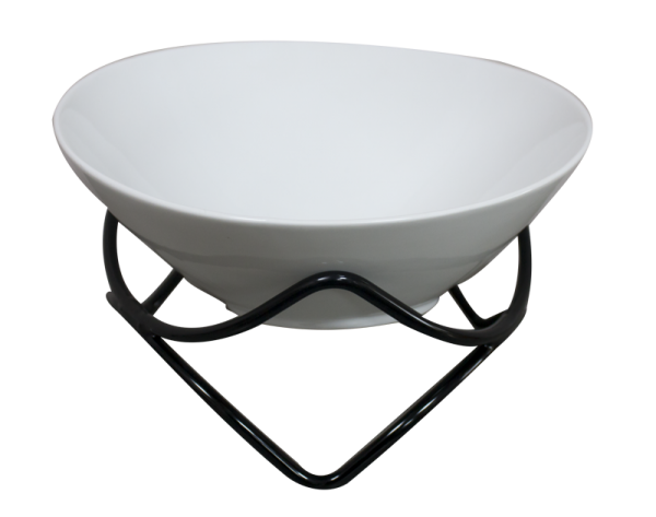RAKI DANCE Stand prezentare non-alunecare 21,5x21,5xh10cm, metal acoperit cu PVC, negru [2]