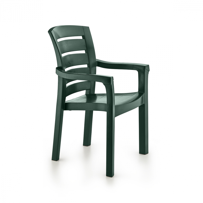 RAKI DIDIM Scaun gradina cu brate, plastic, verde, 56x51xh90cm [1]