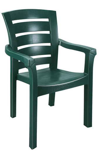 RAKI DIDIM Scaun gradina cu brate, plastic, verde, 56x51xh90cm [2]
