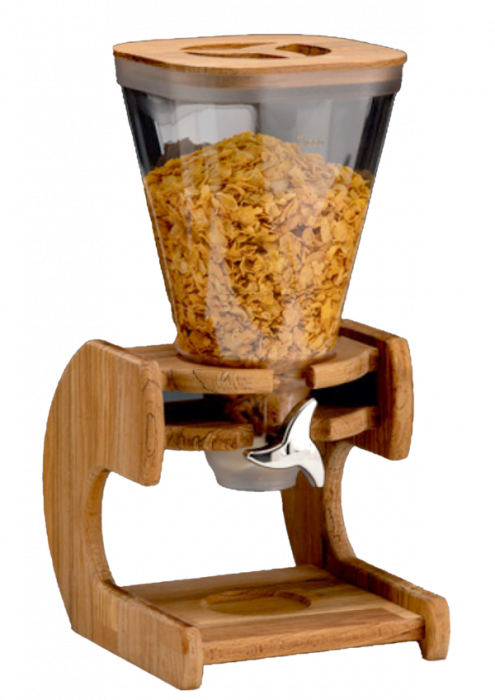 RAKI Dispenser 5,5l cereale cu suport bambus [1]
