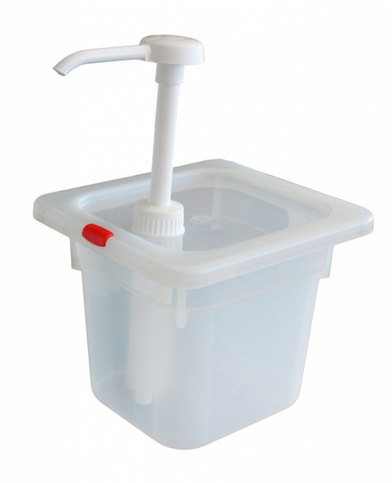 RAKI Dispenser sosuri cu pompa si capac 2l din polipropilena [1]