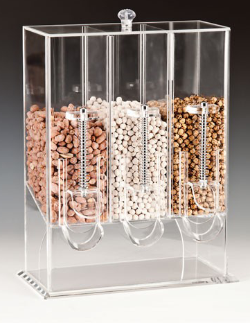 RAKI Dispenser cereale triplu pe suport acrilic [1]