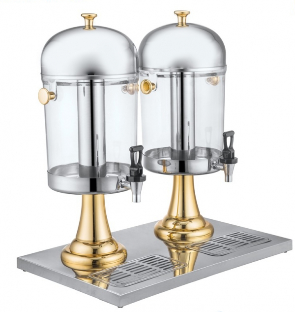 RAKI Dozator dublu 2x7,2l pentru suc, auriu [1]