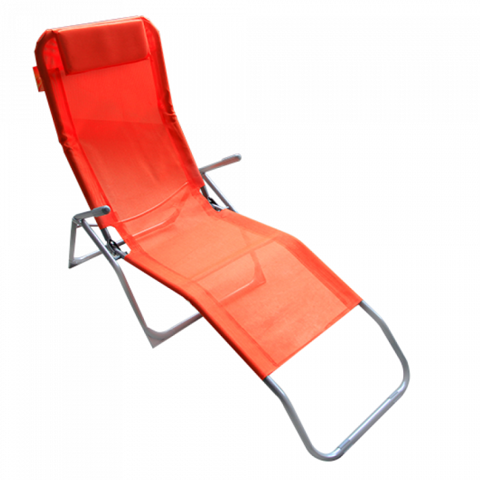 RAKI DUNTE Sezlong pliabil orange 140x58x98cm [1]