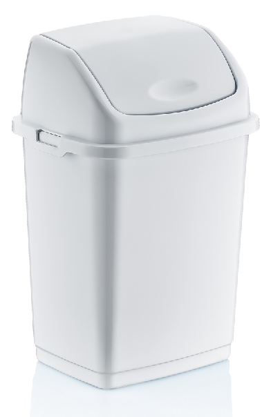 RAKI FANTASY Cos gunoi cu capac batant 50l alb 43,5x34,3x69cm [1]