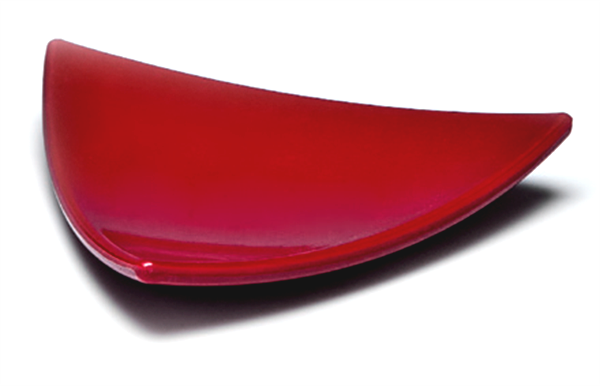 RAKI Farfurie melamina triunghi, 10,5x10,5xh1cm, rosie [1]