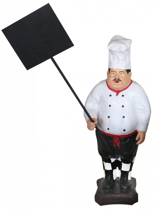 RAKI Figurina Bucatar Sef cu panou afisare, 105cm [1]