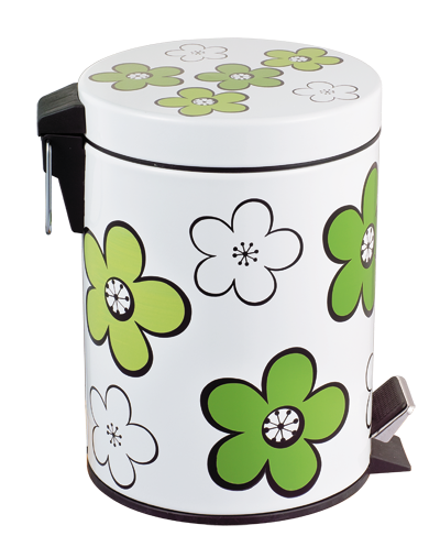 RAKI FLOWER Cos gunoi cu pedala 5l verde [1]