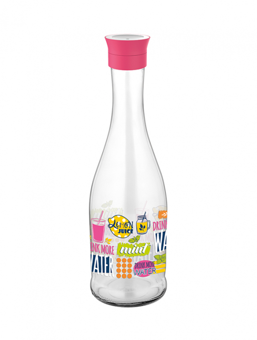 RAKI GALA Sticla cu capac 1l, din sticla transparenta, diferite decoruri si culori [4]