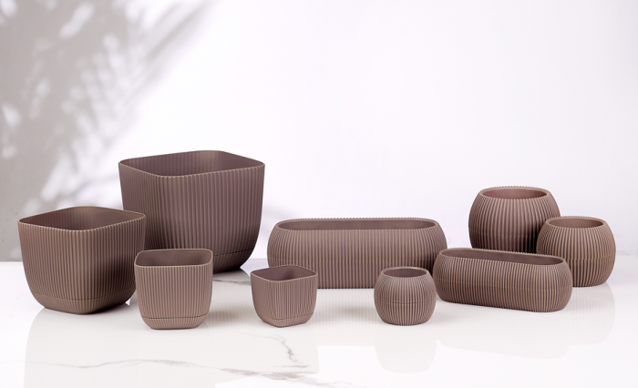 RAKI Ghiveci patrat 11x11xh9,5cm 670ml culoare maro [2]