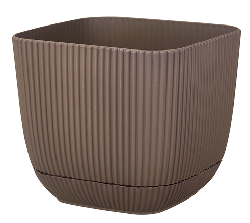 RAKI Ghiveci patrat 11x11xh9,5cm 670ml culoare maro [1]