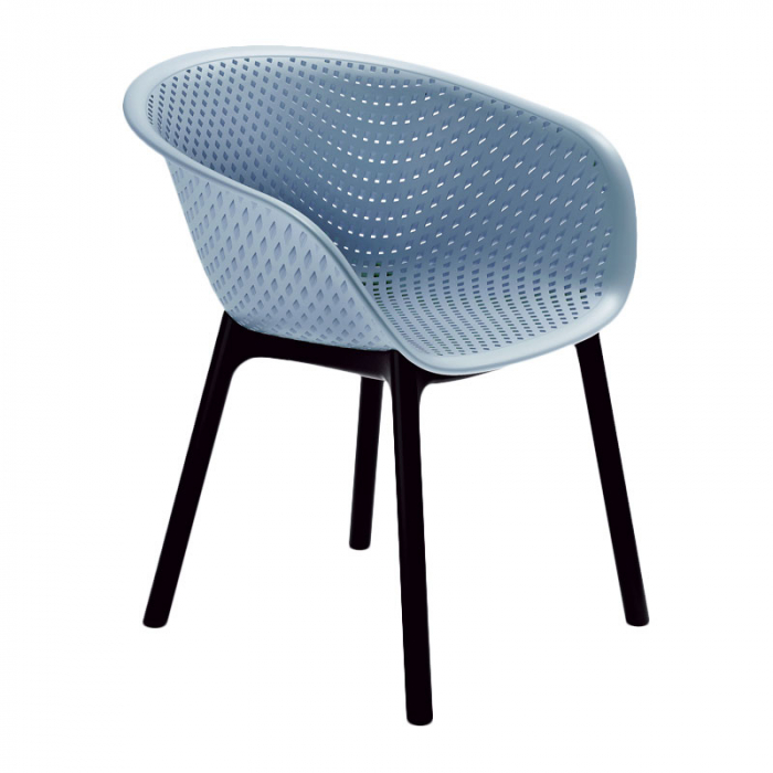 RAKI HAVANA Scaun terasa tip fotoliu, polipropilena, 61x64xh74cm, albastru [1]