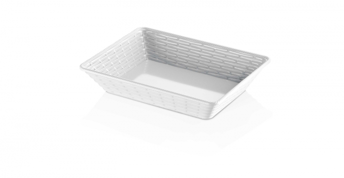 RAKI HENA Cos rectangular paine, fructe, melamina, 28x20xh6cm, alb [1]