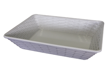 RAKI HENA Cos rectangular paine, fructe, melamina, 28x20xh6cm, alb [2]