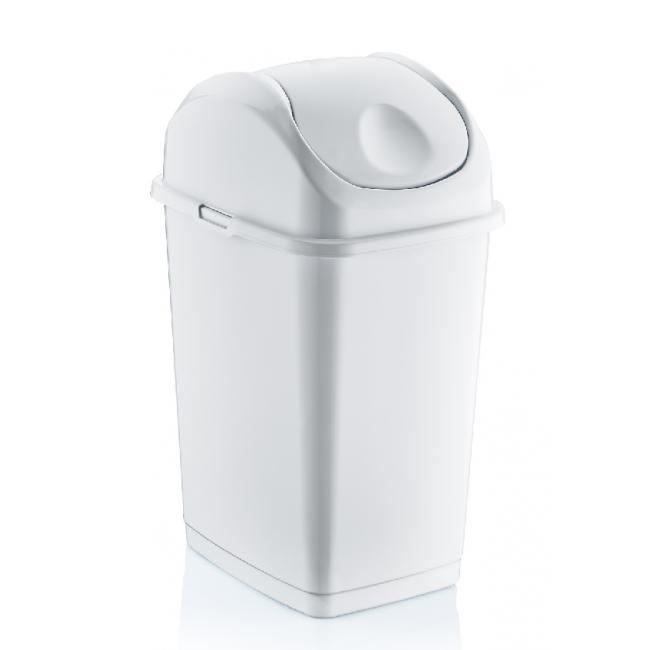 RAKI ICIKALA Cos de gunoi cu capac batant 50l alb 43,5x33,5x70cm [1]