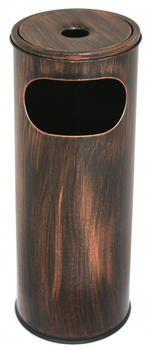 RAKI ICIKALA Cos de gunoi cu scrumiera Copper 20,5x20,5x58cm pentru hotel [1]