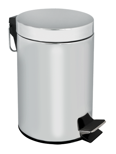 RAKI ICIKALA Cos gunoi cromat cu pedala 5l [1]