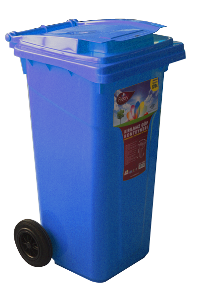 RAKI ICIKALA Pubela de gunoi mobila 120l 55x48x94cm albastra [1]