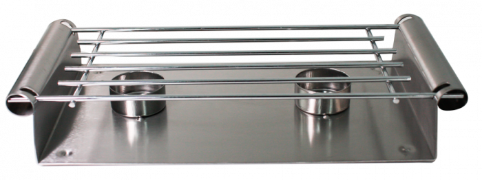 RAKI Incalzitor inox cu 2 suporturi combustibil, 30x15cm, PS033 (A0022) [1]