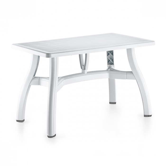 RAKI KING Masa gradina plastic, 115x70xh73cm, alba, dreptunghiulara [1]