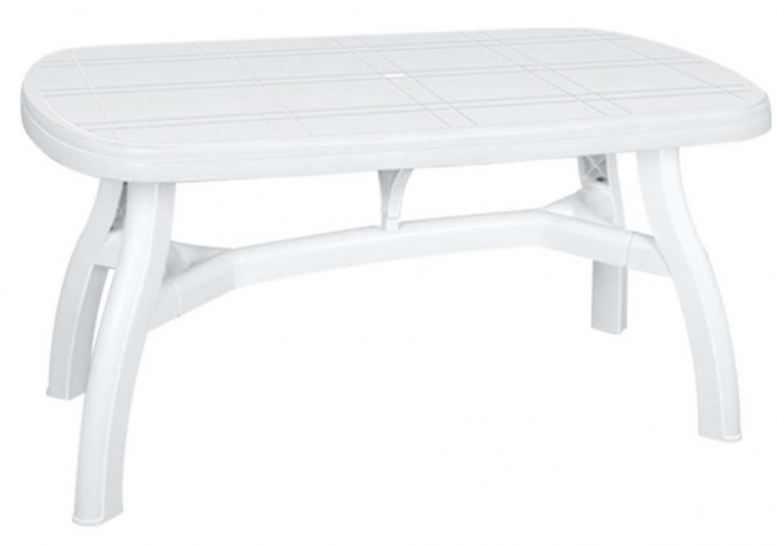 RAKI KING Masa gradina plastic, 150x90xh73cm, alba, ovala [2]