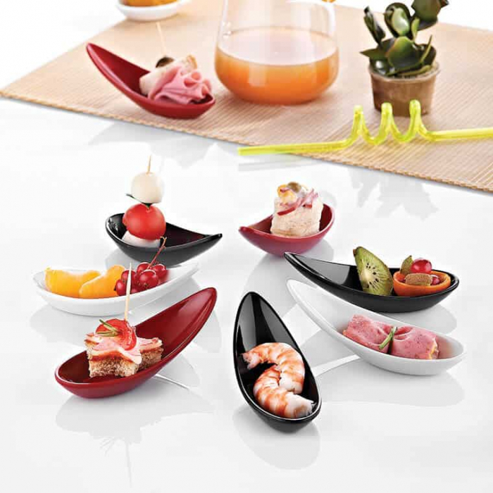 RAKI Lingura melamina pentru salata, 18ml, 11x4,3xh4cm, negru [2]