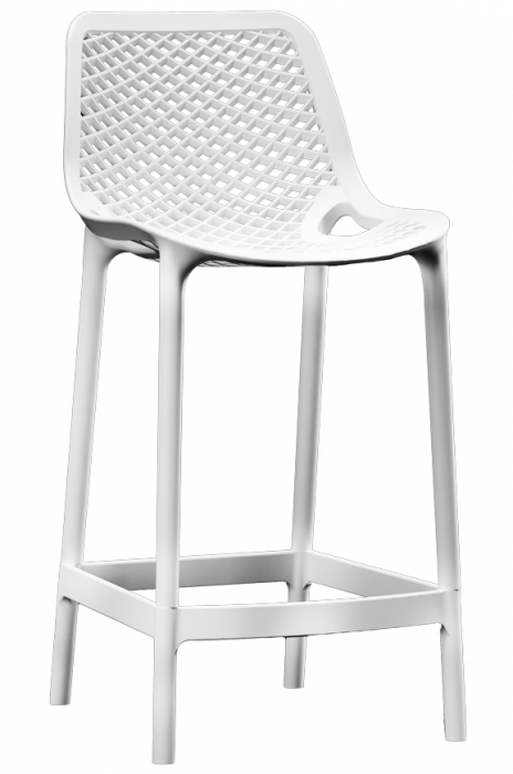RAKI LONDON AIR Scaun bar alb, polipropilena, 52x44xh105cm [1]