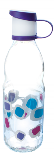 RAKI LOTTO Sticla pentru apa cu decor, 500ml, din sticla [1]