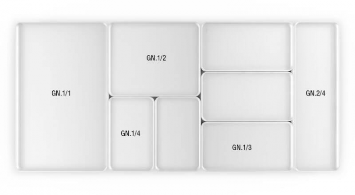 RAKI LUNA Tava din melamina GN 1/2 32,5x27cm culoare alba [3]